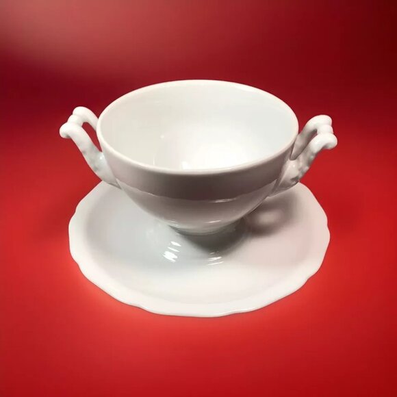 Hutschenreuther Hohenberg 1814 CM Germany Condiment Jar/Bowl w Underplate - Picture 3 of 7